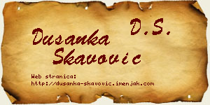 Dušanka Škavović vizit kartica